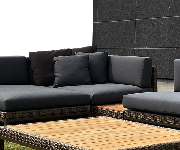 Royal Teak Sistema Lounge Sofa - Lava Weave