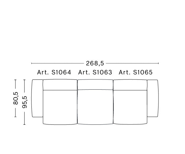 HAY Mags Soft Sofa - Low Arm - 3Pers. - Sense Læder