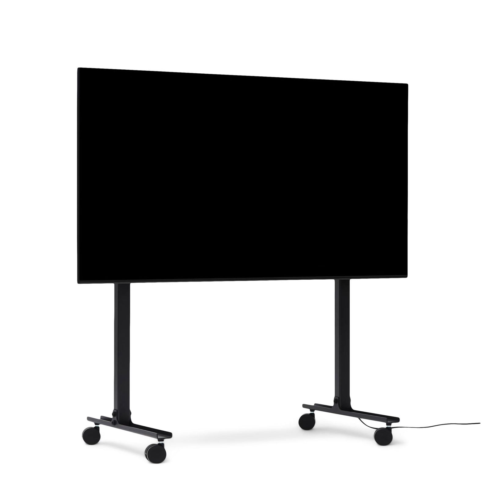 Pedestal Straight Rollin TV Stander - Charcoal