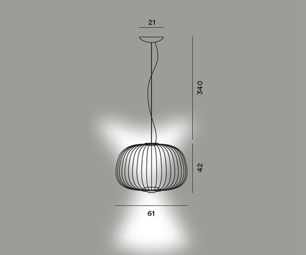 Foscarini Spokes 3 Pendel - Sort