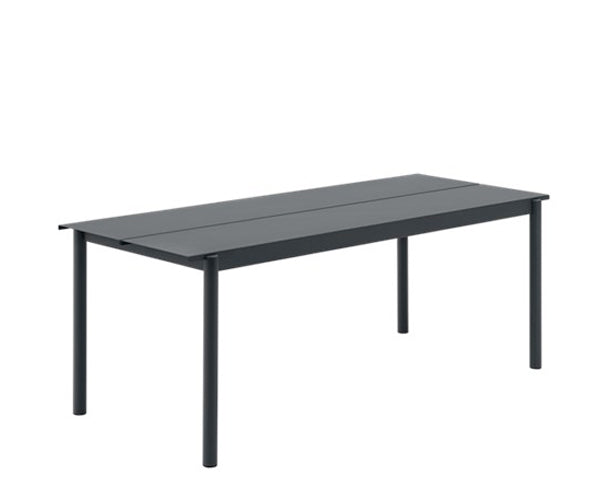 Muuto Linear Steel Bord - Sort - 200x75cm