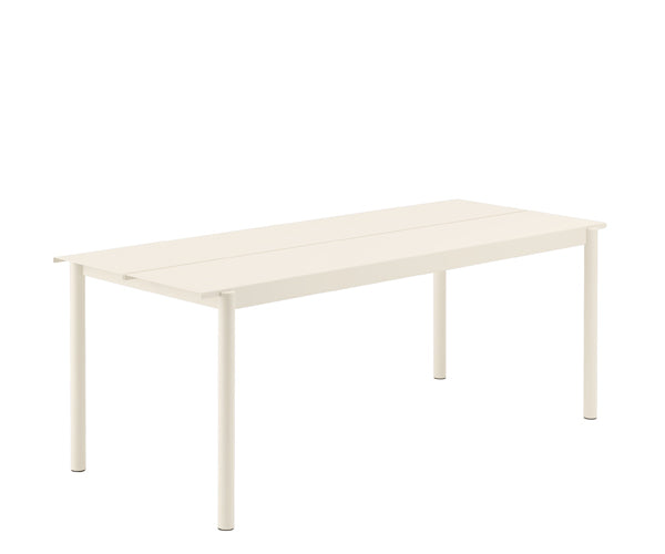 Muuto Linear Steel Bord - Hvid - 200x75cm