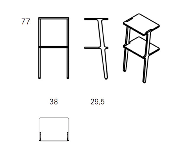 Swedese Libri Reol 2 hylder sort