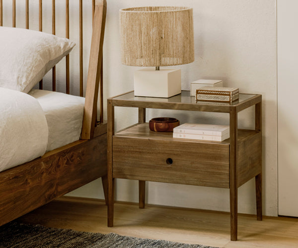 Ethnicraft Teak Spindle Bedside Table