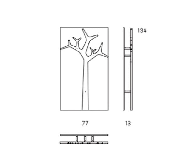 Swedese Tree Knagerække - Hvid - 134 cm.