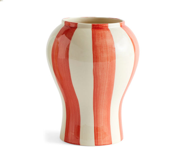 HAY Sobremesa Stripe Vase - Small - Red