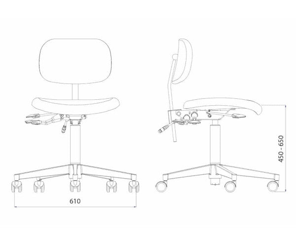 Vermund VL66 kontorstol - Re-wool Lysegrå