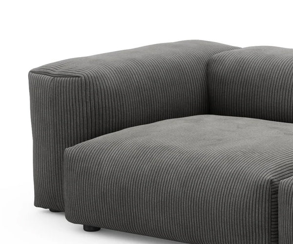 Vetsak Two Seat Sofa - 273x115,5cm - Cord Velours Dark Grey