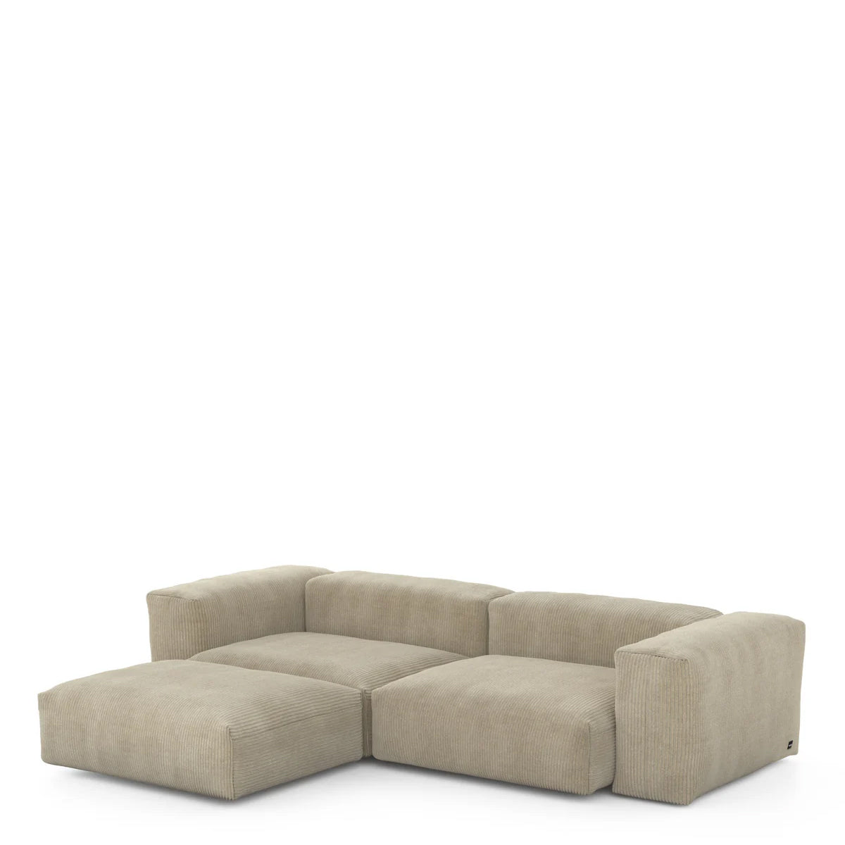 Vetsak Three Module Chaise Sofa - 272x199cm - Cord Velours Sand