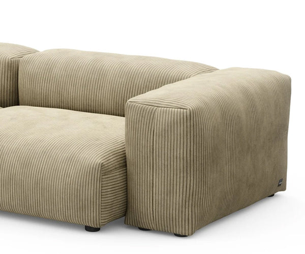 Vetsak Two Seat Sofa - 273x115,5cm - Cord Velours Khaki