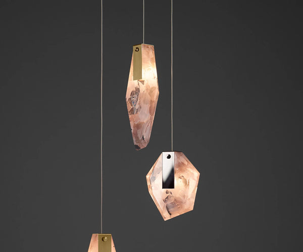 Bomma Fragments Pendant - Long White / Brushed Gold