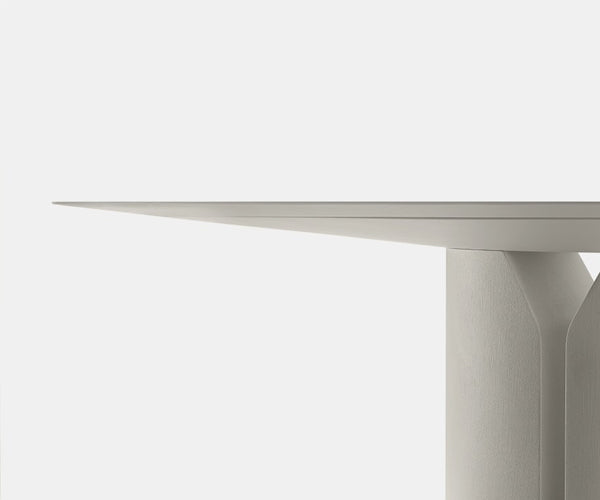 MDF Italia NVL Table - White Calce stone Ø180