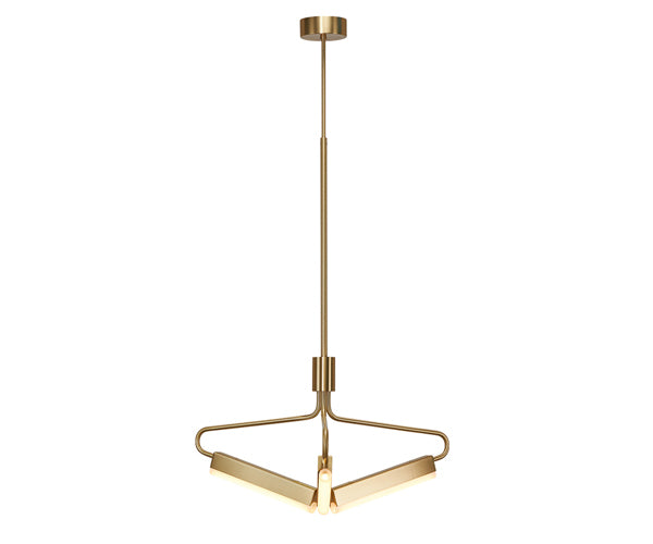 Rubn Angel 3 300 Wide Chandelier - 101-158.5cm - Brass